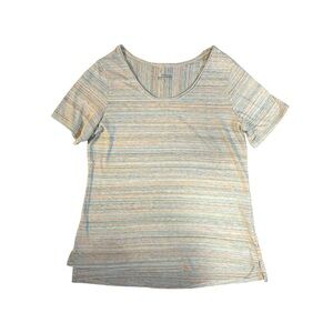 Columbia cotton blend tee t-shirt round neck multi color space dye size medium